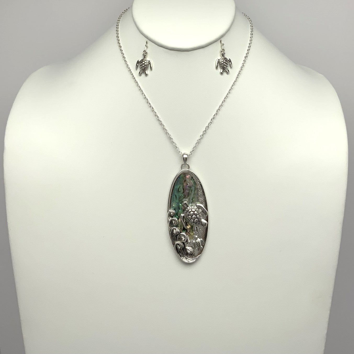 Turtle Drop Necklace Set