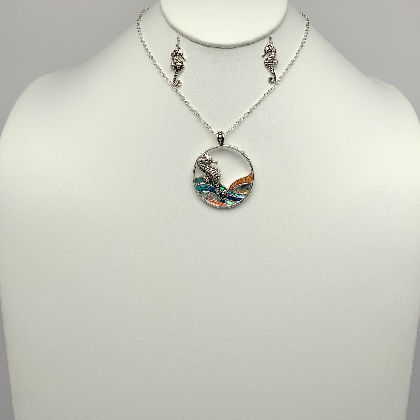 Seahorse Drop Necklace Set