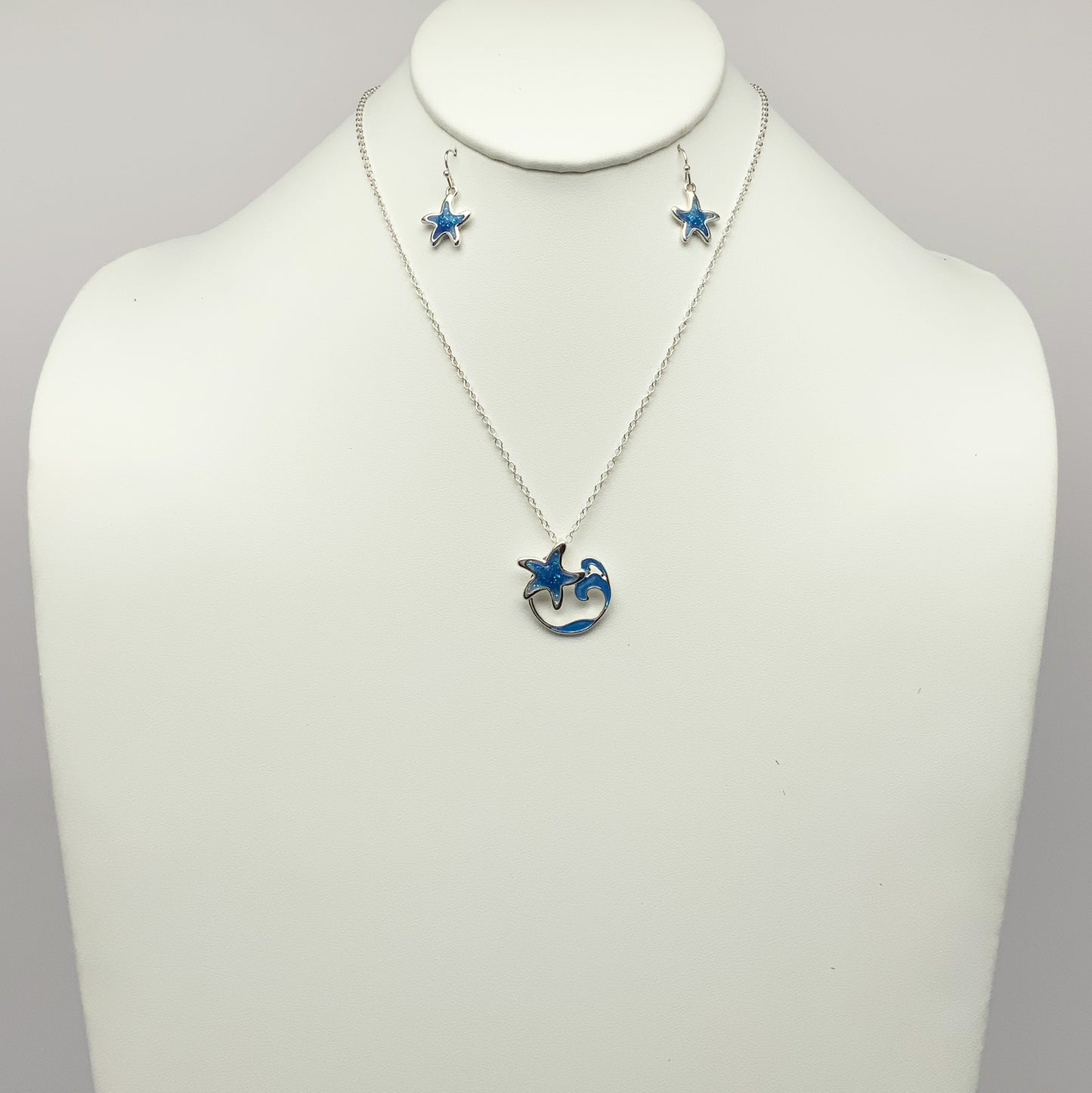 Starfish and Waves Necklace Set