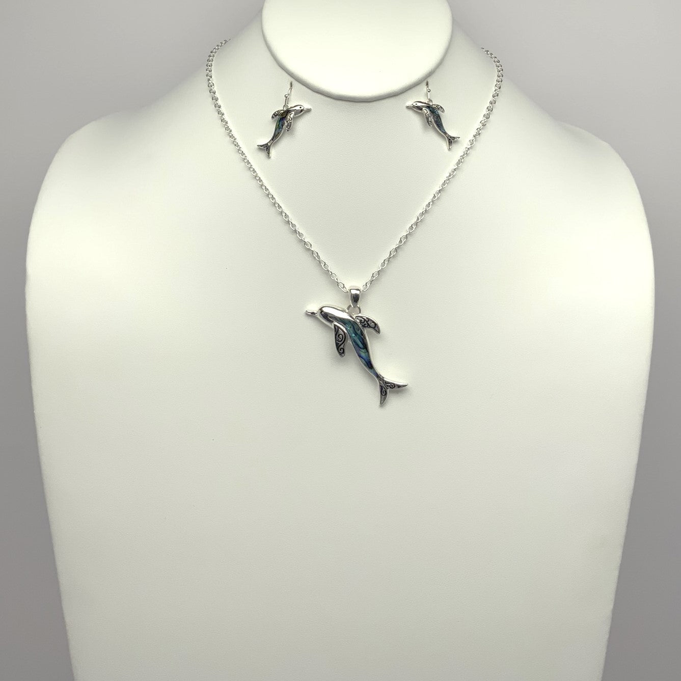 Dolphin Drop Necklace Set