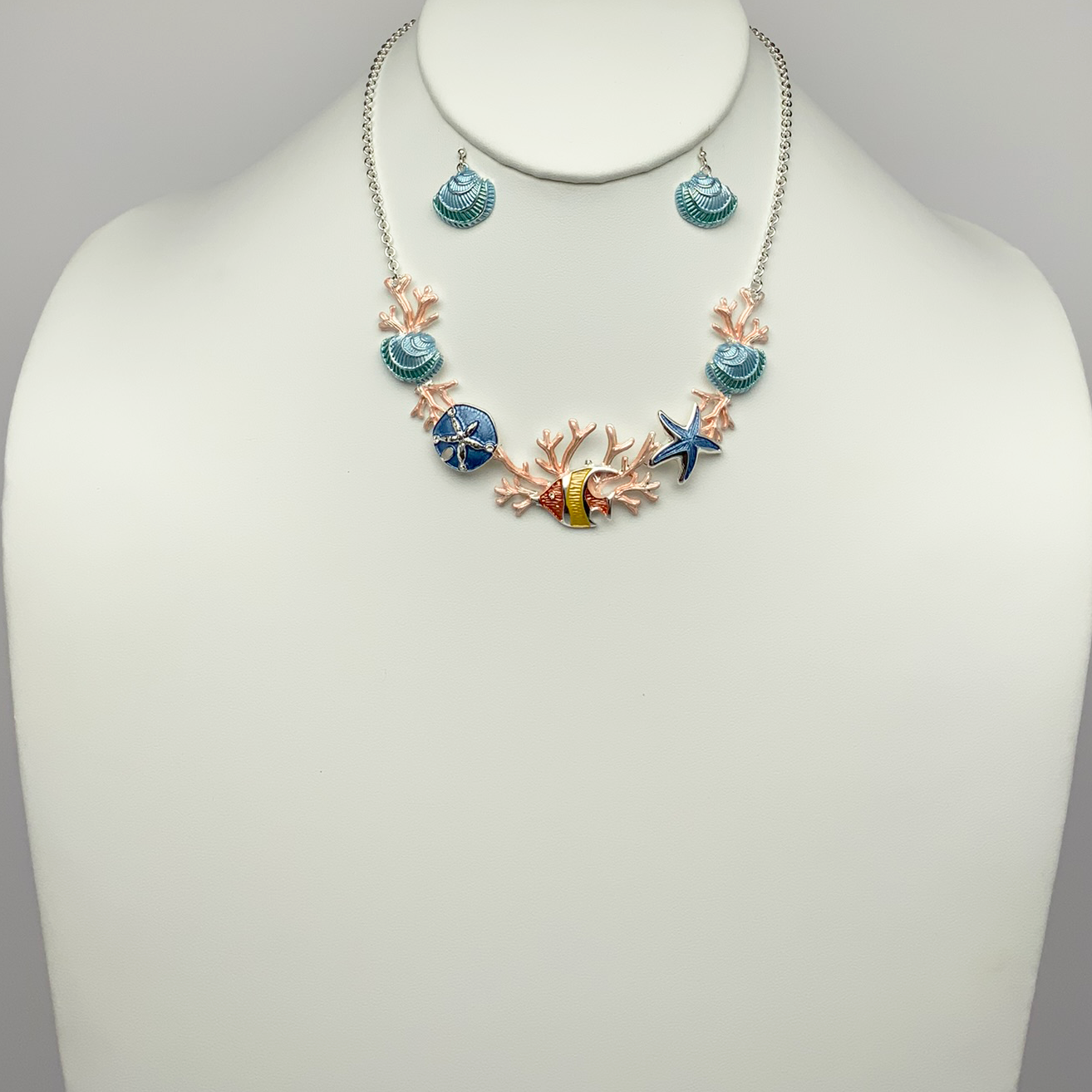 Fish and Coral Necklace Set