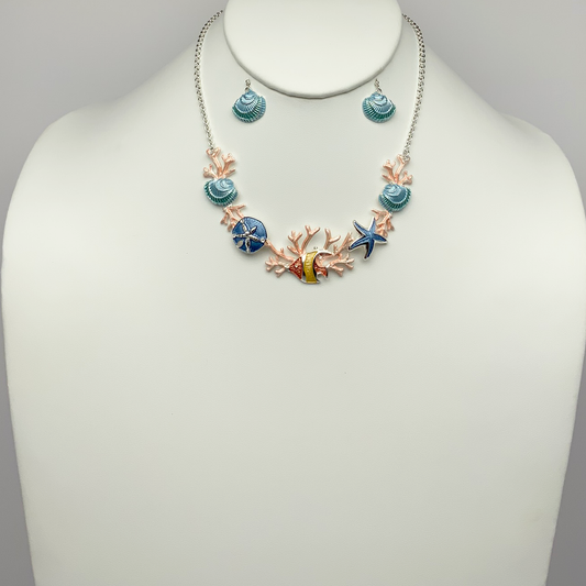 Fish and Coral Necklace Set