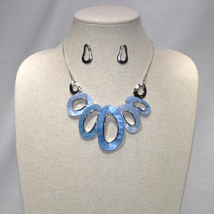 Multi Oval Lucite Necklace