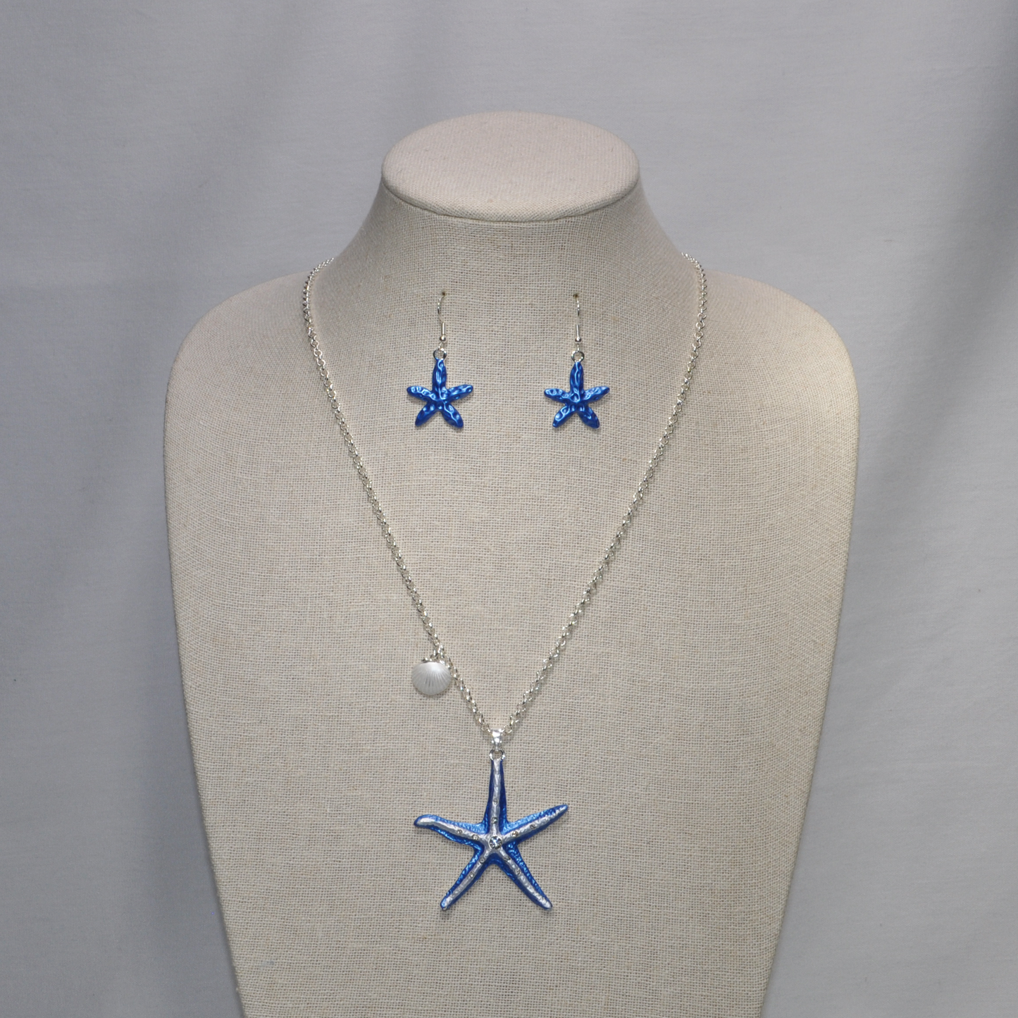 Long Enamel Starfish Necklace set