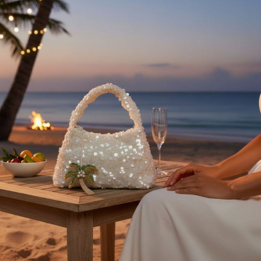 Sequins Palm Tree Handbag