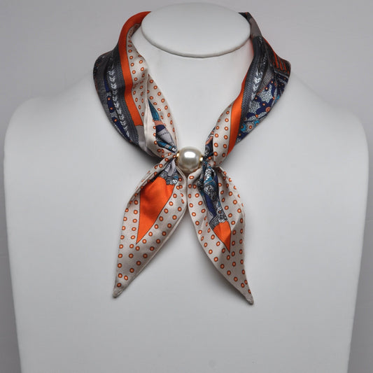 Polka Dot and Geometric Print Neckerchief
