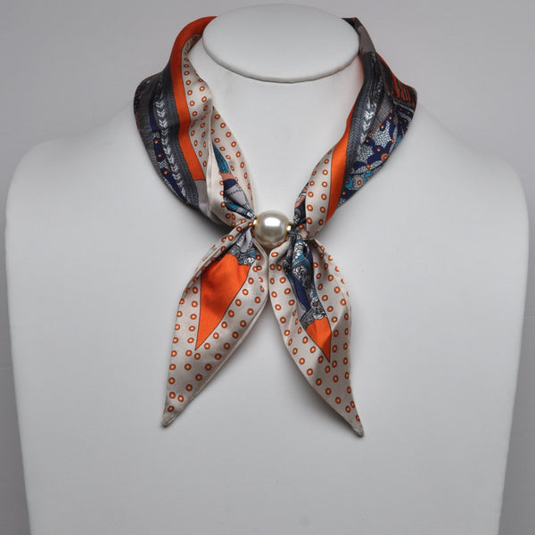 Polka Dot and Geometric Print Neckerchief