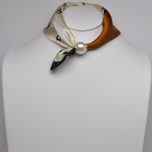 H Monogram Print Neckerchief