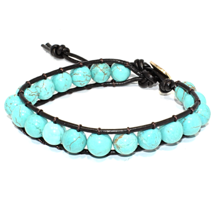 Stone Vinyl Woven Bracelet