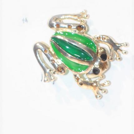 Enamel frog pendant/pin