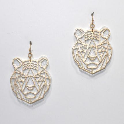 Metal Bear Earrings