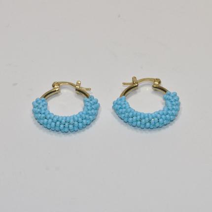 Seed Bead Hoop Ea