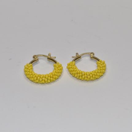 Seed Bead Hoop Earrings