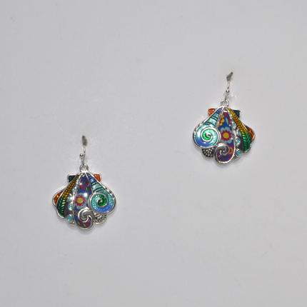 Metal Seashell Earrings