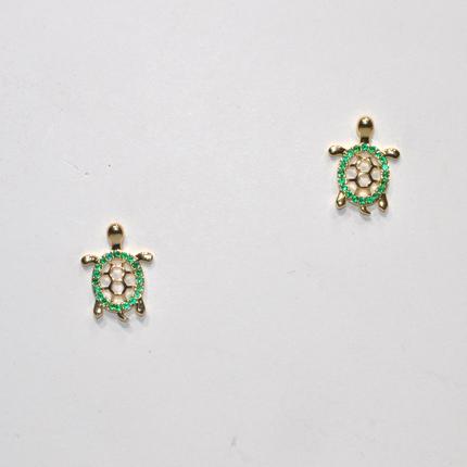Crystal Turtle Earrings