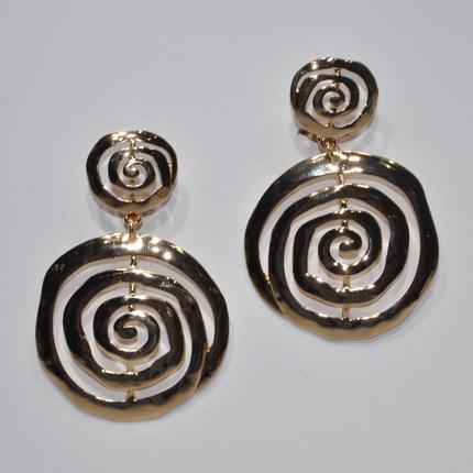 Spiral Drop Clip Earring